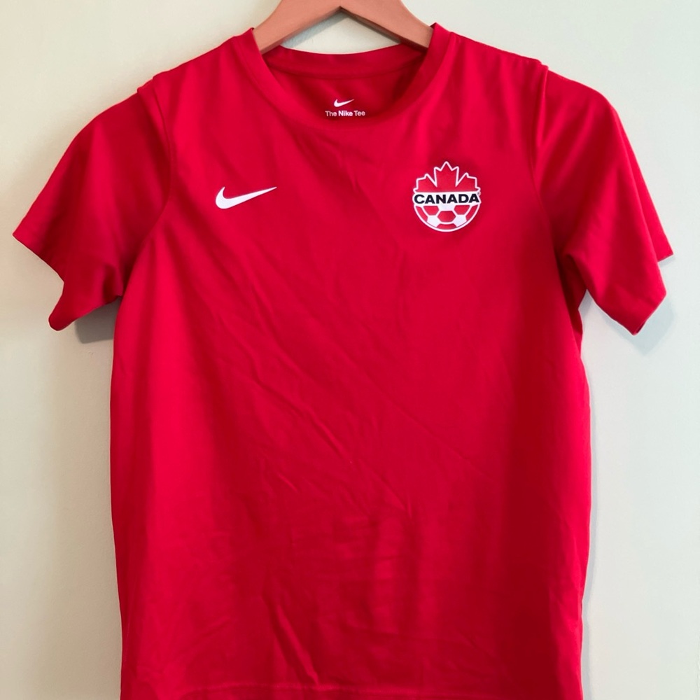 Nike Team Canada Alphonso Davies Soccer T-Shirt Youth SZ Large
